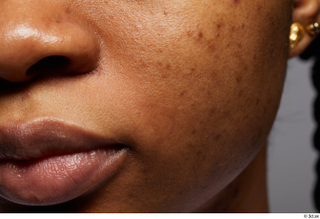 HD Face skin Calneshia Mason cheek lips pores skin texture…